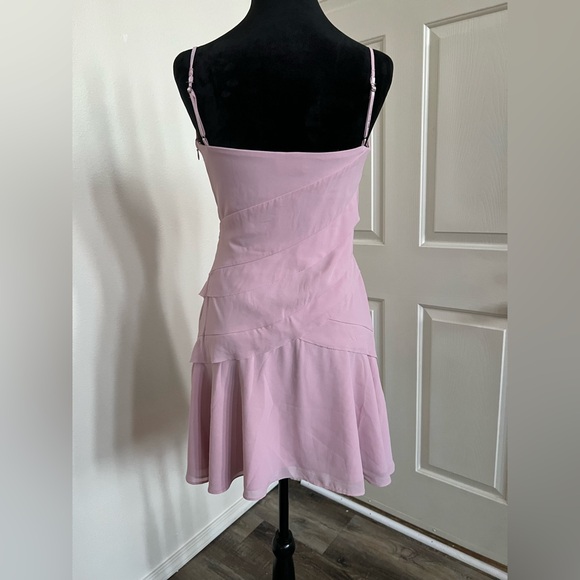 Oh Polly pink fairy Adelina asymmetrical mini dress - Picture 3 of 5